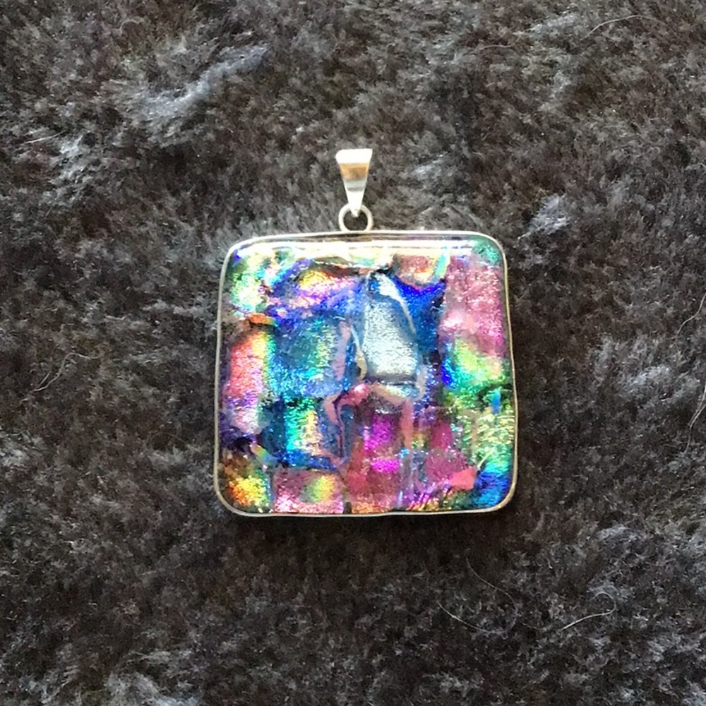 Multi colored stone pendant